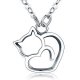 Cute cat heart-shaped necklace