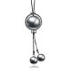 Elegant diamond circle necklace female long tassel pearl pendant