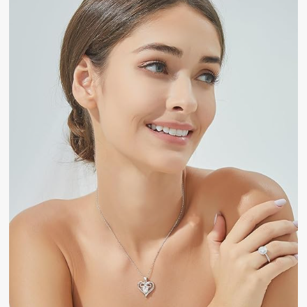 Heart shaped necklace for women