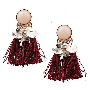 Women Resin Earrings Tassel Chandelier Female Tassel Resin Earrings Jewelry