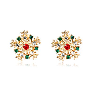 Women cubic zirconia earrings classic flower-shaped fashion jewelry rainbow