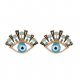 Women cut out fashion earrings, eyes, funky blue daily out