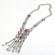 /Silver Woman  Folk Long  Sweater Chain Necklace Choker-silver