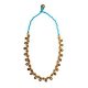 Handmade necklace women - flowers and turquoise beads and lace - simple and fashion