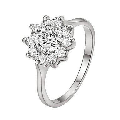 Women crystal rings, flowers, sunflowers, classic, lucky stone jewelry, wedding engagement party dance routine