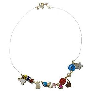 Multi-floating color necklace