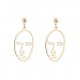 Women face earrings earrings earrings retro fashion jewelry metal alloy