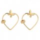 Heart butterfly wings women earrings classic fashion jewelry everyday